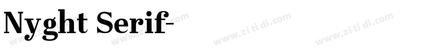 Nyght Serif字体转换
